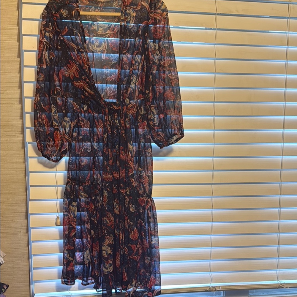 Floral Sheer Duster - Multicolor